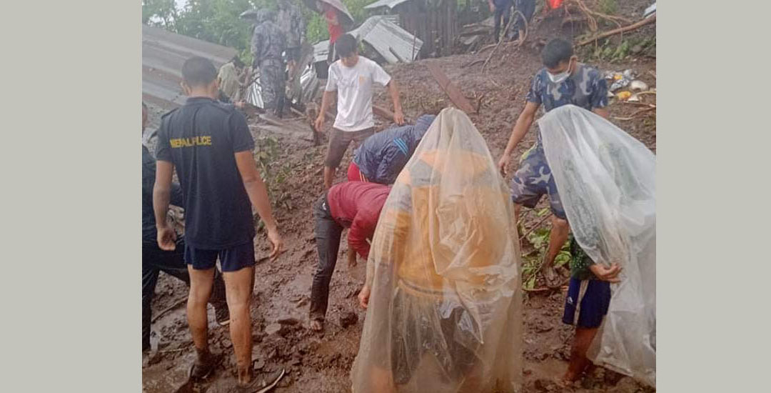 पहिरोले पक्की घर पुर्दा तीन दिदिबहिनीको मृत्यु