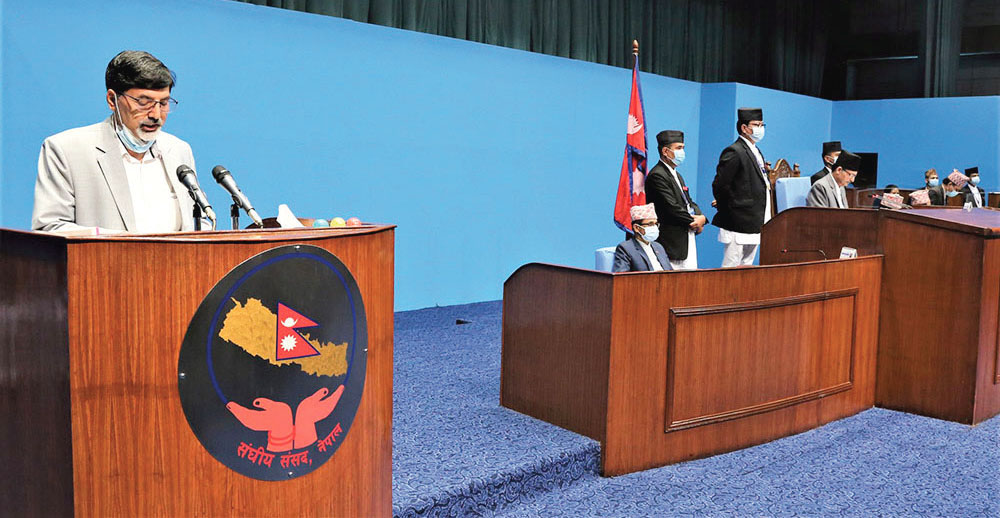 शक्ति प्रयोग गरेरै बजेट सम्बन्धि प्रतिस्थापन विधयक प्रस्तुत