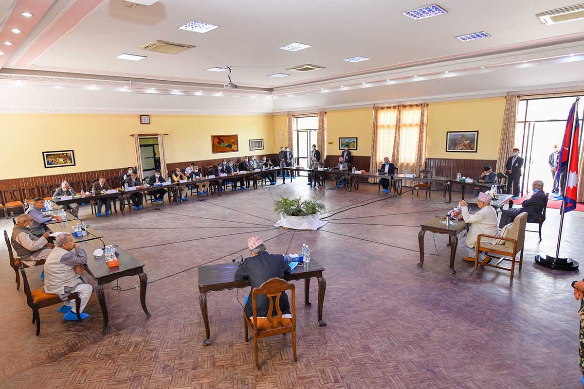 प्रधानमन्त्रीको आाह्‍वानमा आज सर्वदलीय बैठक