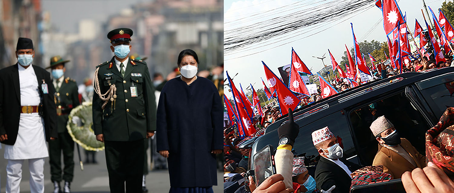 राष्ट्रपति र पूर्वराजाबाटै स्वास्थ्य मापदण्ड उल्लंघन