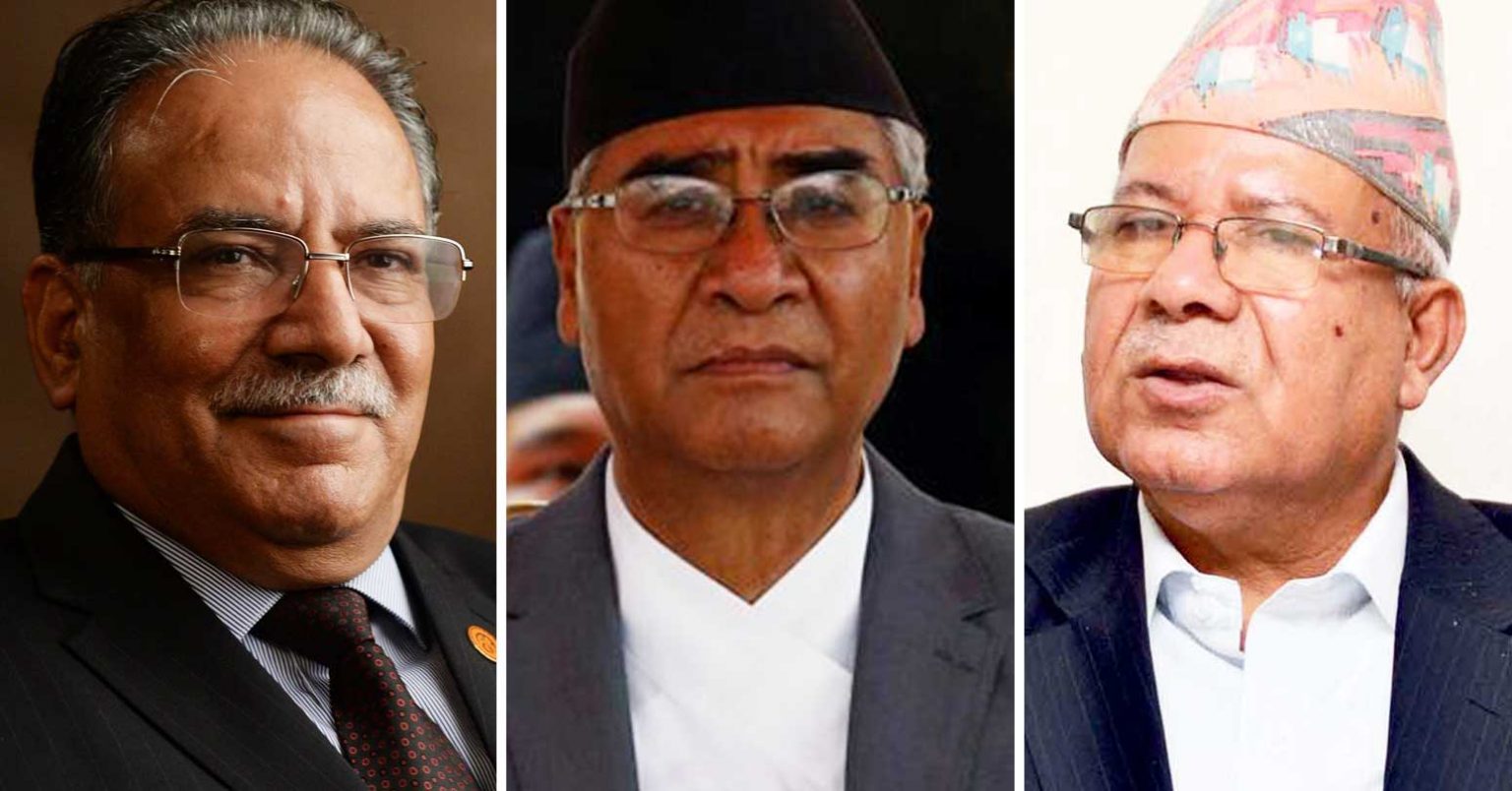 प्रधानमन्त्री देउवासँग दाहाल र नेपालको भेटवार्ता