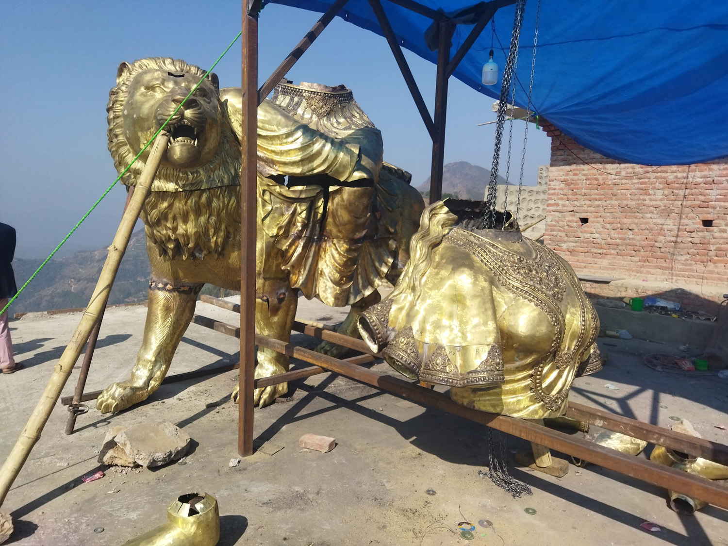 अर्घामा भगवतीकाे शालिक निर्माण हुँदै