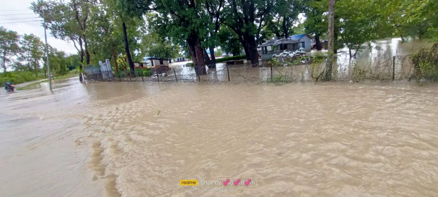 बाढीका कारण नारायणी पारीको सुस्ता डुबानमा