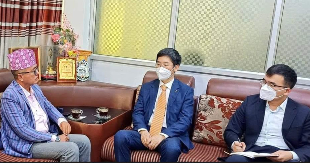 राप्रपा अध्यक्ष लिङ्देन र चिनियाँ राजदूत वाङबीच भेटवार्ता