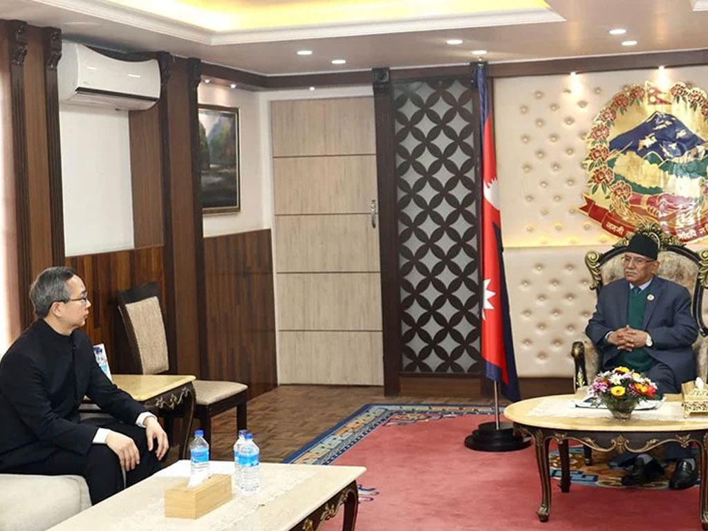 प्रधानमन्त्रीलाई भेट्न बालुवाटार पुगे चिनियाँ राजदूत