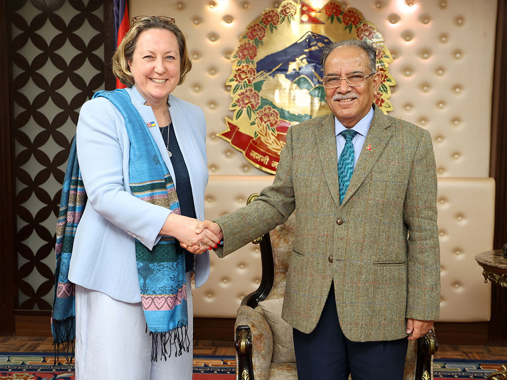 प्रधानमन्त्री प्रचण्ड र बेलायती विदेश राज्यमन्त्रीबीच भेटवार्ता