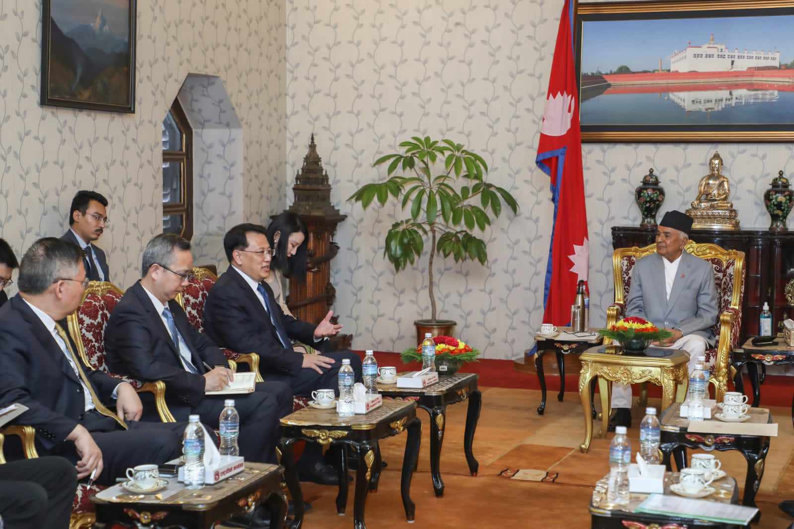 राष्ट्रपति पौडेल र चिनियाँ नेताबीच शिष्टाचार भेटवार्ता