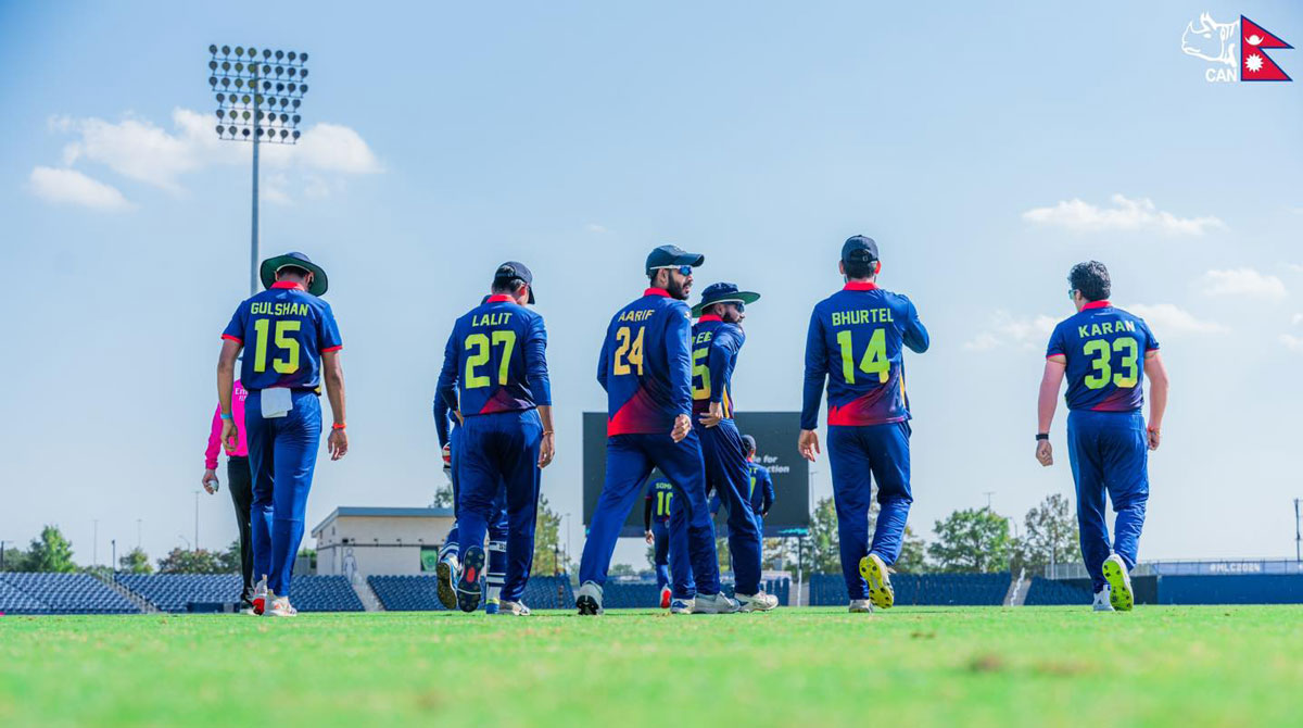 स्कटल्यान्डसँग दोस्रो खेल खेल्दै नेपाल