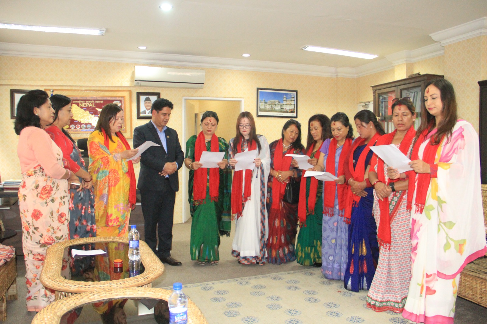 मन्त्री भण्डारीसंग महिला उद्यमी संघ बागमती प्रदेशको नव–निर्वाचित पदाधिकारीको भेट्घाट