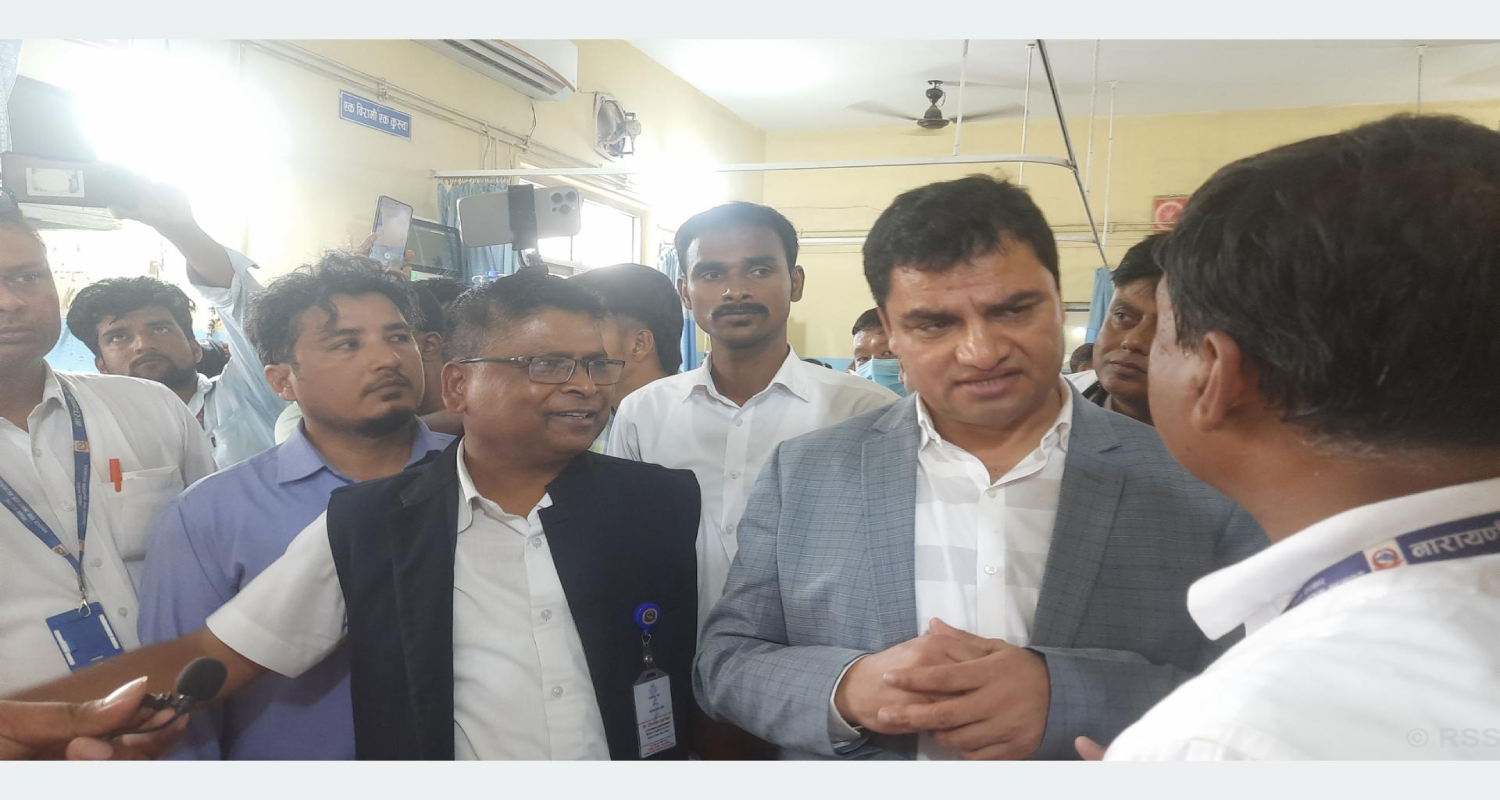नारायणी अस्पतालमा हैजा र झाडापखालाका बिरामीलाई निःशुल्क उपचारको व्यवस्था गर्न स्वास्थ्य मन्त्रीको निर्देशन