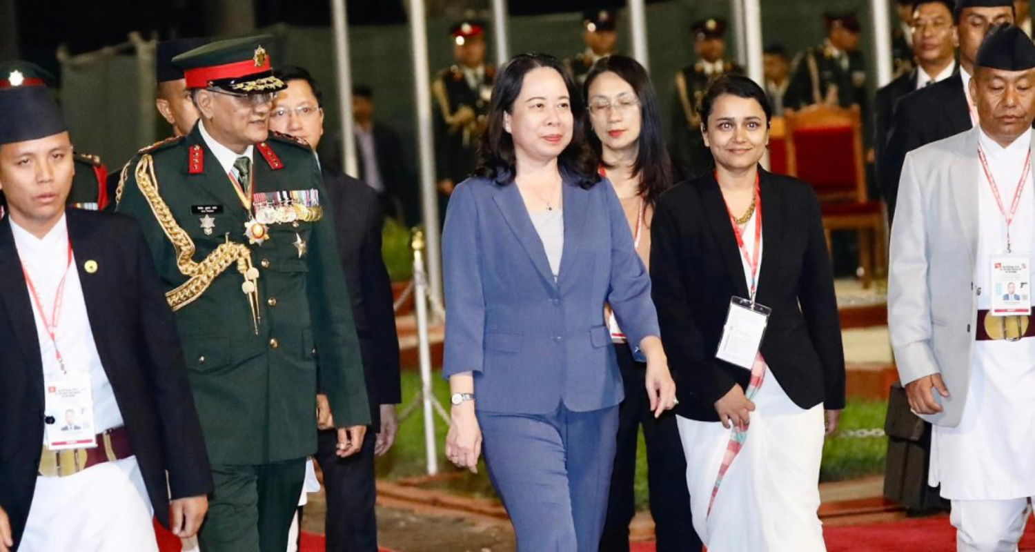 “भियतनामकी उपराष्ट्रपति ३ दिने औपचारिक भ्रमणपछि फर्किइन्”
