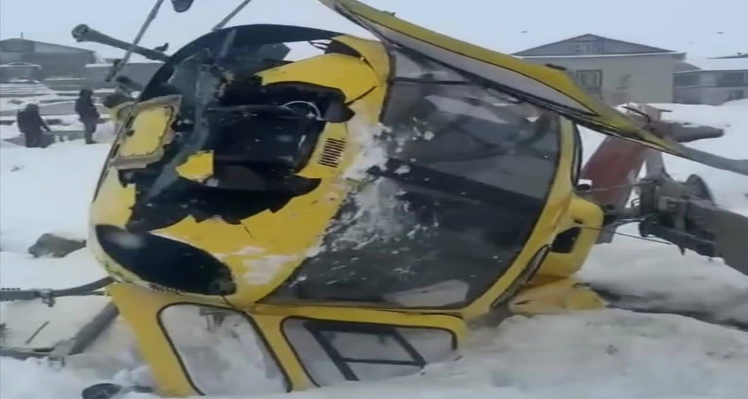 लुबुचेमा हेलिकप्टर हिउँमा चिप्लिएर दुर्घटना, पाइलट विवेक खड्का सुरक्षित