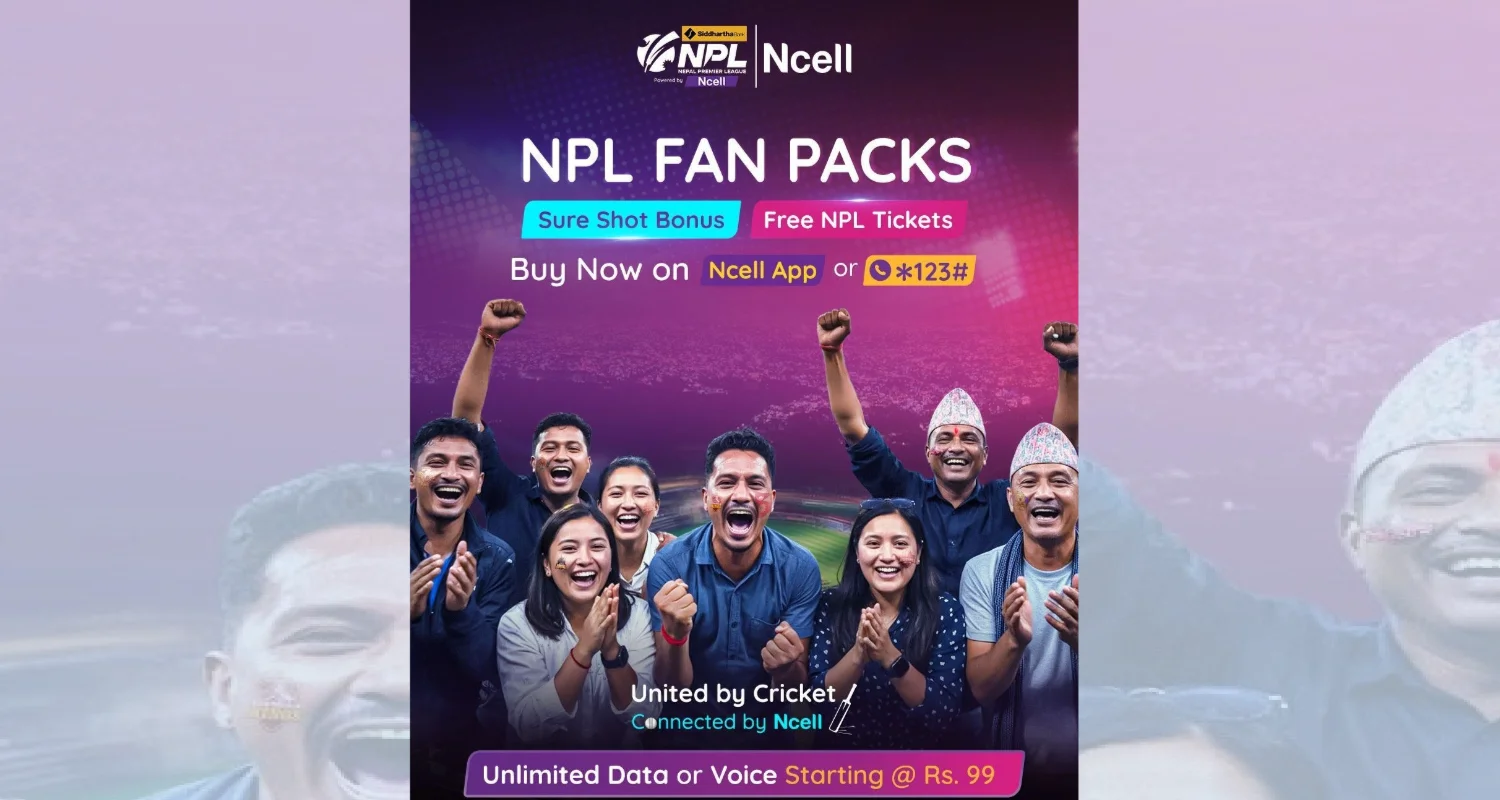 क्रिकेटको माहोल तात्यो: एनसेलले ल्यायो ११ आकर्षक एनपीएल फ्यान प्याक
